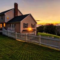 house and a sunset